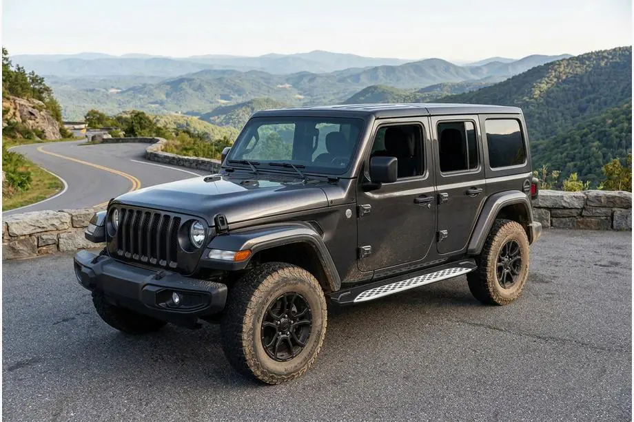 Jeep Wrangler 2018– Boční prahy Shining V1 (2 ks, hliník) Image