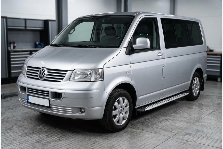 Volkswagen T5 Transporter 2003–2010 Boční prahy Shining V1 (2 ks, hliník) krátký rozvor Image