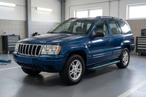 Jeep Grand Cherokee WJ 1999–2004 Boční nášlapy Maya Blue (2 ks, hliník) fotografie 1
