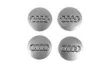 Audi Středové krytky do disků 60/58 mm šedé ad5957s (4 ks) fotografie 2