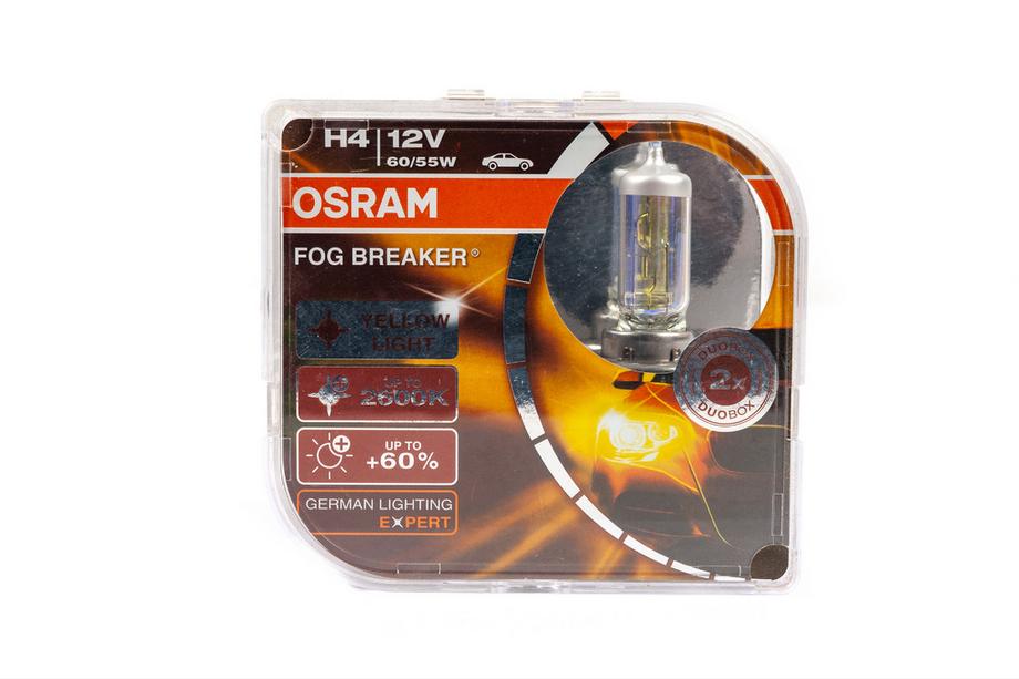 Žárovky hlavních světlometů Osram H4 60/55W Fog Breaker 62193FBR (2 ks) Fotografie 1