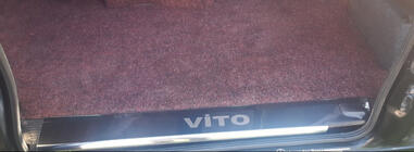 Mercedes Vito W638 1996–2003 Vnitřní prahové lišty Carmos V1 (3 ks, nerez) fotografie 6