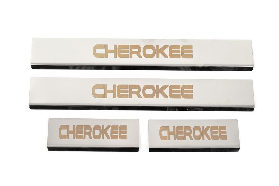 Jeep Grand Cherokee WK2 2010–2021 Nerezové kryty prahů V-2 (4 ks) Image