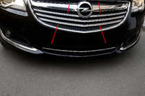 Opel Insignia 2008–2017 Nerezové lišty na masku chladiče (2014–2017) fotografie 1
