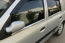 Renault Clio II 1998–2005 Vnější lišty oken (HB, 4 ks, nerez) fotografie 2