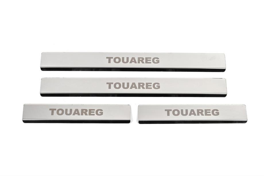 Volkswagen Touareg 2010–2018 Nerezové kryty prahů Carmos V1 (4 ks) Image
