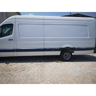 Lišty na dveře (10 ks, nerez) (ExtraLong) Mercedes Sprinter W907/W910 2018– fotografie 3