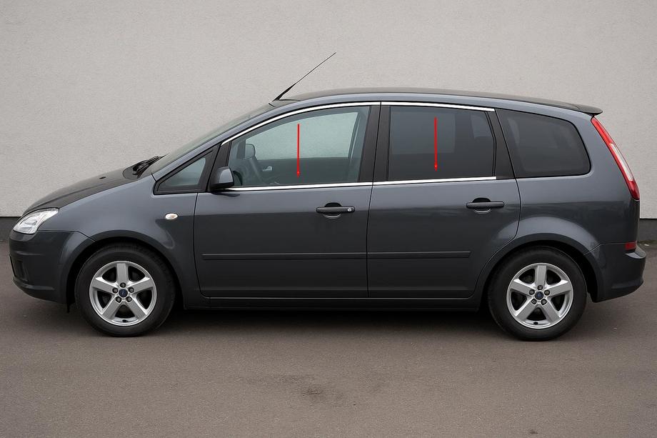 Ford C-Max 2004–2010 Okenní lišty (4 ks, nerez) Image