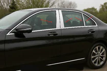 Mercedes C-Class W205 2014–2021 Nerezové kryty sloupků dveří (6 ks) fotografie 1