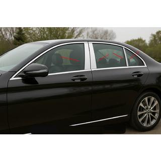 Nerezové kryty sloupků dveří (6 ks) Mercedes C-Class W205 2014–2021 fotografie 1