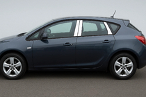 Opel Astra J 2009–2015 Kryty sloupků dveří (HB/SD) (6 ks, nerez) fotografie 1