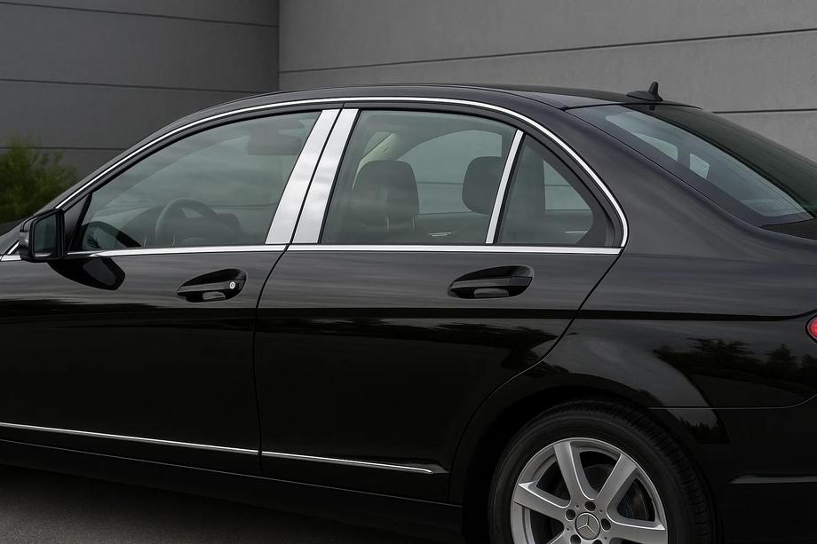 Mercedes C-class W204 2007–2015 Nerezové kryty sloupků dveří (6 ks) Image