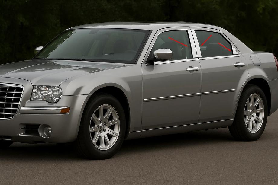 Chrysler C300 2004–2011 Nerezové kryty sloupků dveří (6 ks) Image