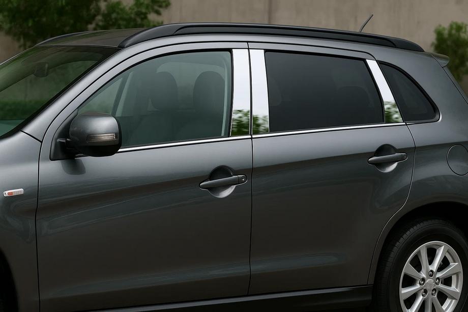 Mitsubishi ASX 2010–2023 Nerezové kryty sloupků dveří (6 ks) Fotografie 1