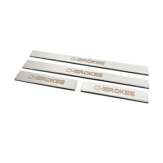 Nerezové kryty prahů Carmos V-2 (4 ks, nerez) Jeep Grand Cherokee WK 2004–2010 fotografie 2