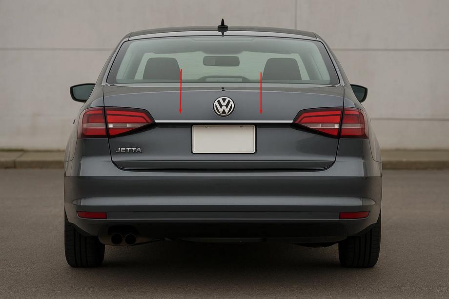 Volkswagen Jetta 2011–2018 Lišta nad SPZ (Carmos, nerez) Image