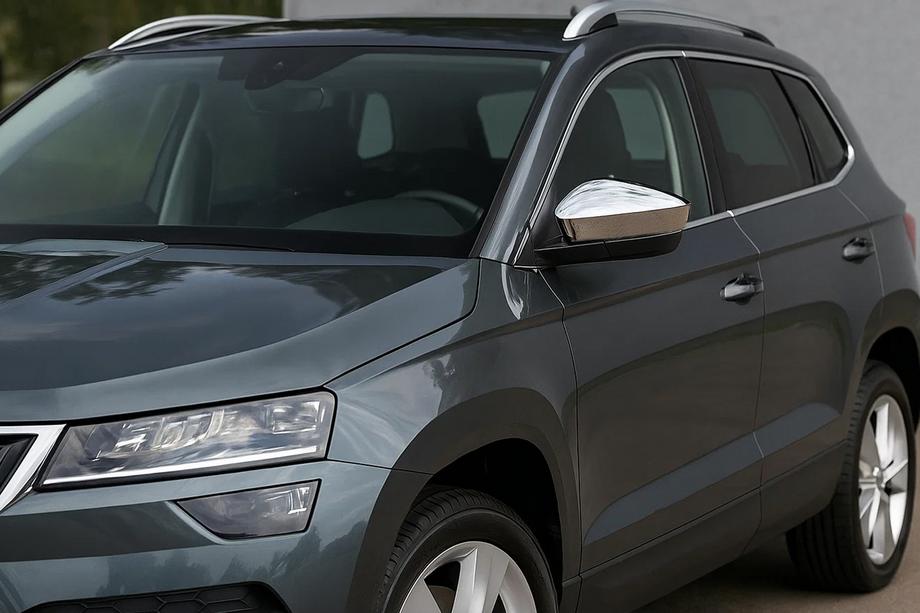 Skoda Karoq 2018– Nerezové kryty zrcátek (2 ks) Carmos Image