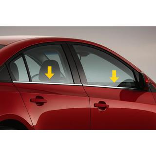 Vnější lišty kolem oken (Sedan, 4 ks, nerez) Renault Symbol 1999–2008 fotografie 1