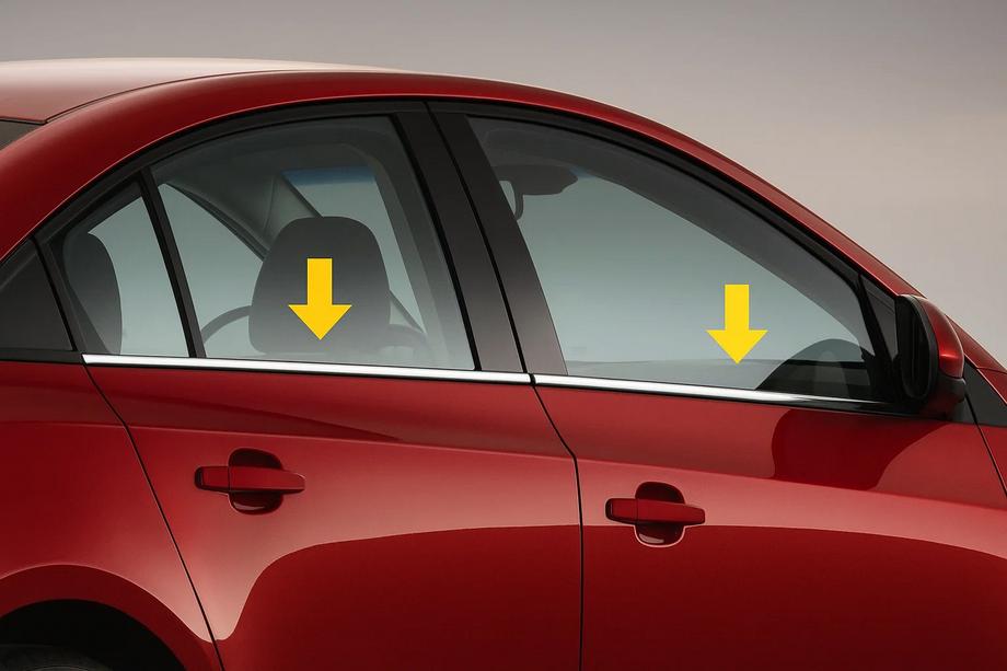 Renault Symbol 1999–2008 Vnější lišty kolem oken (Sedan, 4 ks, nerez) Image
