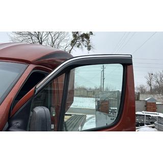 Okenní deflektory (2 ks, EuroCap, Chrome) Mercedes Sprinter W906 2006–2018 fotografie 1