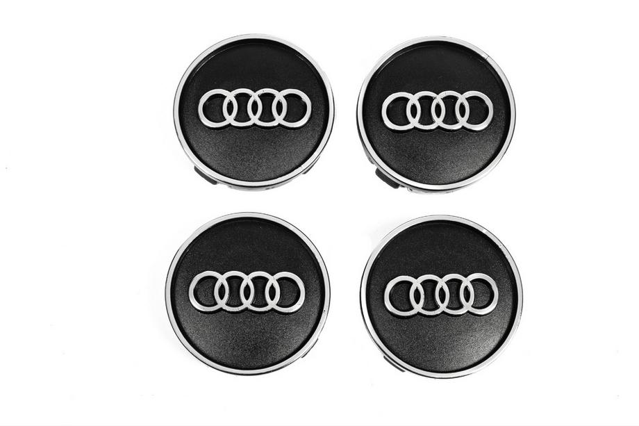 Audi Černé středové krytky na disky au5955 (59 mm / 55 mm, sada 4 ks) Image