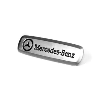Mercedes hliníkový štítek na autokoberce (1 ks) fotografie 2
