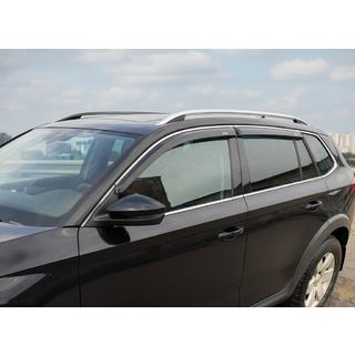 Okenní deflektory s chromovanou lištou (2019-2023, 4 ks, Niken) Skoda Kamiq 2019– fotografie 1