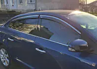 Renault Fluence 2009–2016 Okenní ofuky s chromovanou lištou (4 ks, Niken) fotografie 5