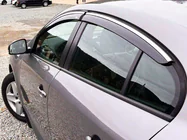 Renault Fluence 2009–2016 Okenní ofuky s chromovanou lištou (4 ks, Niken) fotografie 12