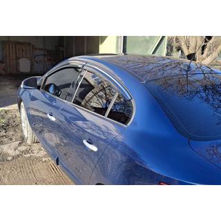 Okenní ofuky s chromovanou lištou (4 ks, Niken) Renault Fluence 2009–2016 fotografie 4