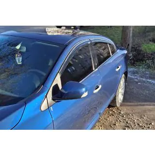 Okenní ofuky s chromovanou lištou (4 ks, Niken)