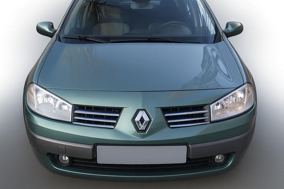 Renault Megane II 2004–2009 Nerezové lišty na masku chladiče (model 2004-2006, 6 ks) OmsaLine – italská nerezová ocel Image