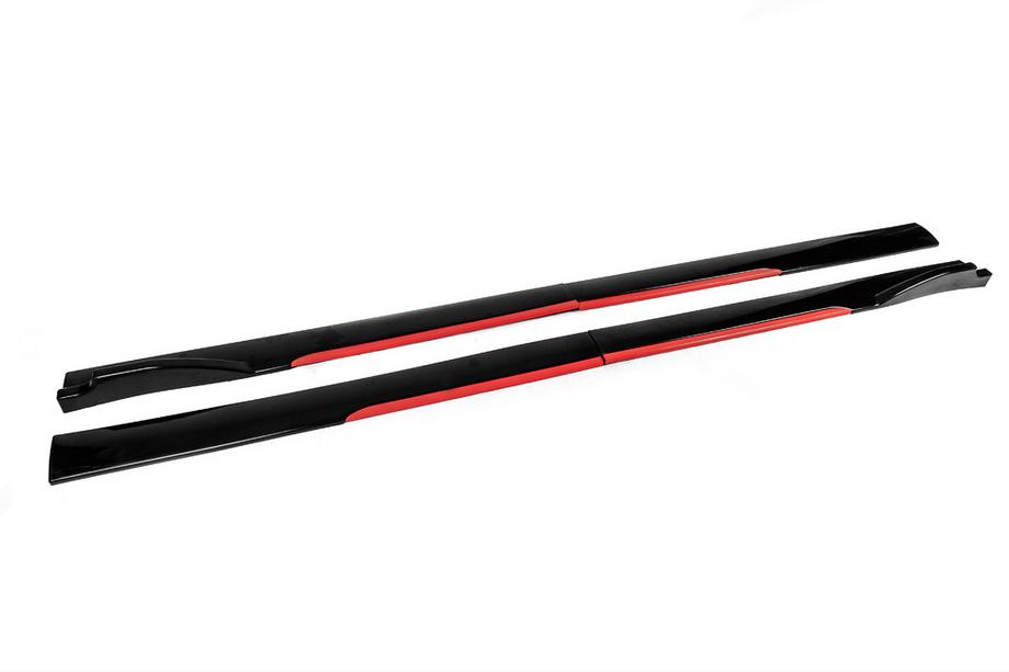 Univerzální kryty bočních prahů Niken Red (ABS) (4 ks) Fotografie 4