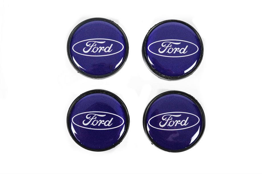 Ford Středové krytky na disky 53/51 mm modré frd5351bl (4 ks) Image