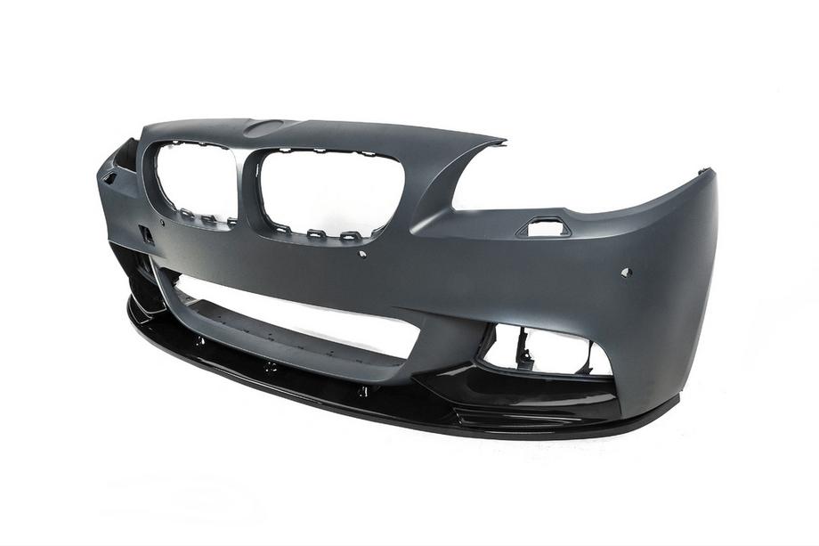 BMW řada 5 F10/F11 2010–2016 Přední lip spoiler na nárazník DPT Lip V-2 (pro M-Performance, lesklá černá) Fotografie 12