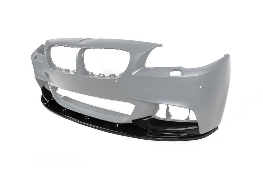 BMW řada 5 F10/F11 2010–2016 Přední lip spoiler na nárazník DPT Lip V-2 (pro M-Performance, lesklá černá) Fotografie 9