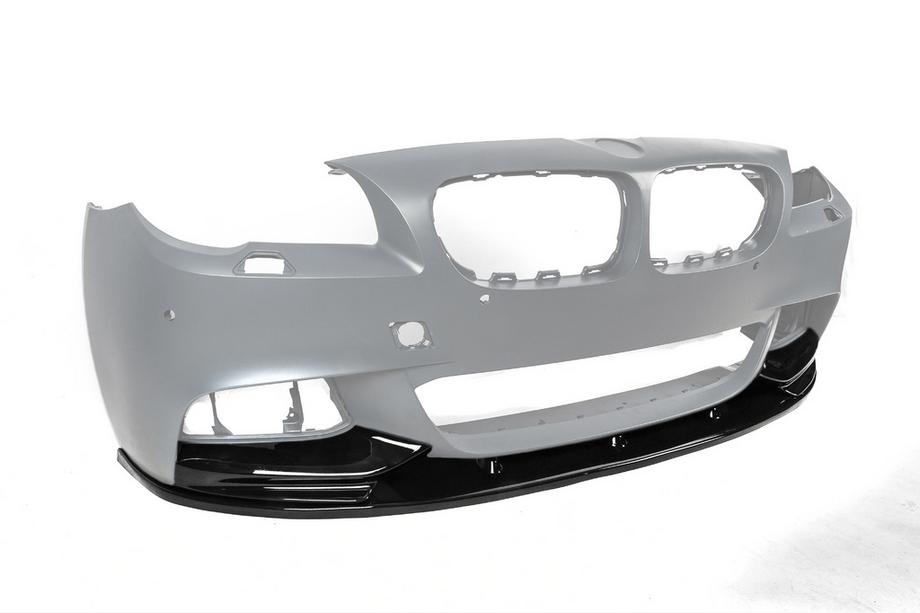 BMW řada 5 F10/F11 2010–2016 Přední lip spoiler na nárazník DPT Lip V-2 (pro M-Performance, lesklá černá) Fotografie 8