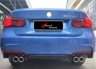 BMW řada 3 F30/F31 2012–2019 Zadní difuzor DPT V-2 (pro M Performance, lesklá černá) fotografie 1