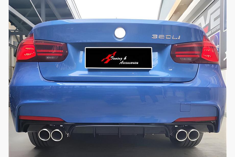 BMW řada 3 F30/F31 2012–2019 Zadní difuzor DPT V-2 (pro M Performance, lesklá černá) Image