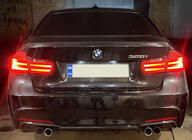 BMW řada 3 F30/F31 2012–2019 Zadní difuzor DPT V-3 (pro M Performance, černý lesk) fotografie 3