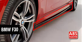 BMW řada 3 F30/F31 2012–2019 Nástavce prahů DPT V-1 (pro prahy M-Sport, černý lesk) fotografie 1