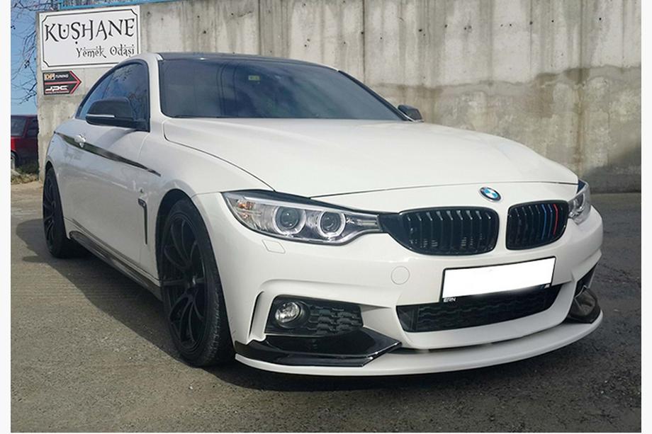 BMW řada 4 F32/F33/F36 2012–2020 Přední lip spoiler nárazníku DPT LIP V-3 (pro M-Sport, lesklá černá) Fotografie 1