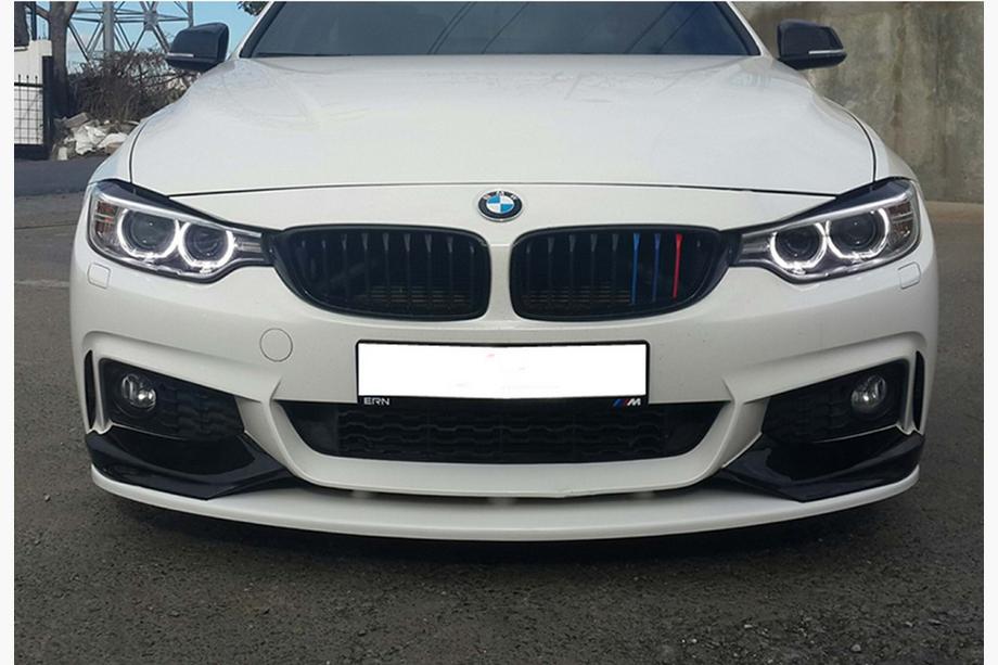 BMW řada 4 F32/F33/F36 2012–2020 Přední lip spoiler nárazníku DPT LIP V-3 (pro M-Sport, lesklá černá) Fotografie 2