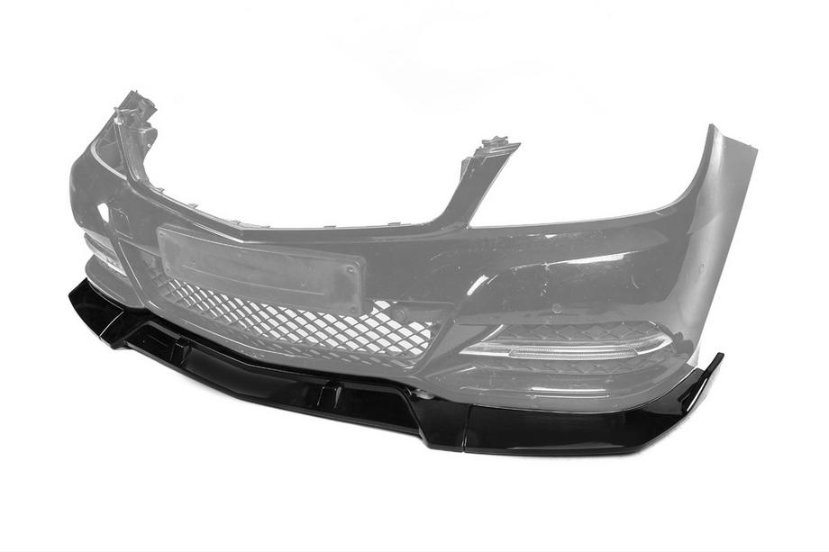 Mercedes C-class W204 2007–2015 Přední lip spoiler DPT V1 (2011-2015, černý lesk) Fotografie 2