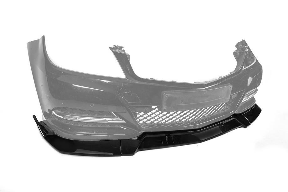 Mercedes C-class W204 2007–2015 Přední lip spoiler DPT V1 (2011-2015, černý lesk) Fotografie 5