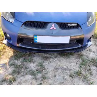 Univerzální přední lip spoiler DPT V-1 (ABS, černý lesk) fotografie 4