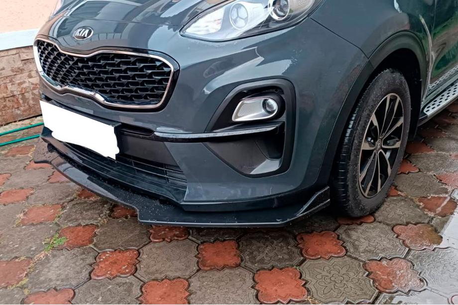 Univerzální přední lip spoiler DPT V-1 (ABS, černý lesk) Fotografie 6
