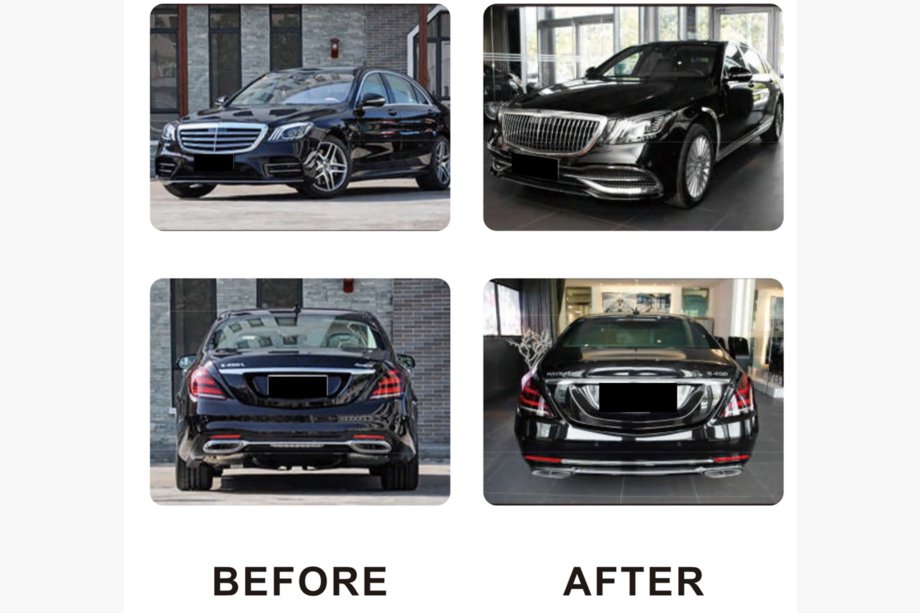 Mercedes S-Class W222 2013–2022 Restylingový body kit pro Maybach (včetně světel) Image