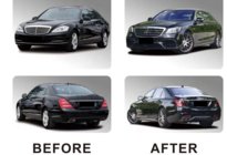 Mercedes S-сlass W221 2005–2013 Faceliftový kit pro W222 AMG S63 fotografie 4
