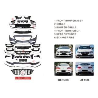 Kompletní body kit s difuzorem pro Coupe (AMG C63-designs 2018-2021) Mercedes C-Class W205 2014–2021 fotografie 2